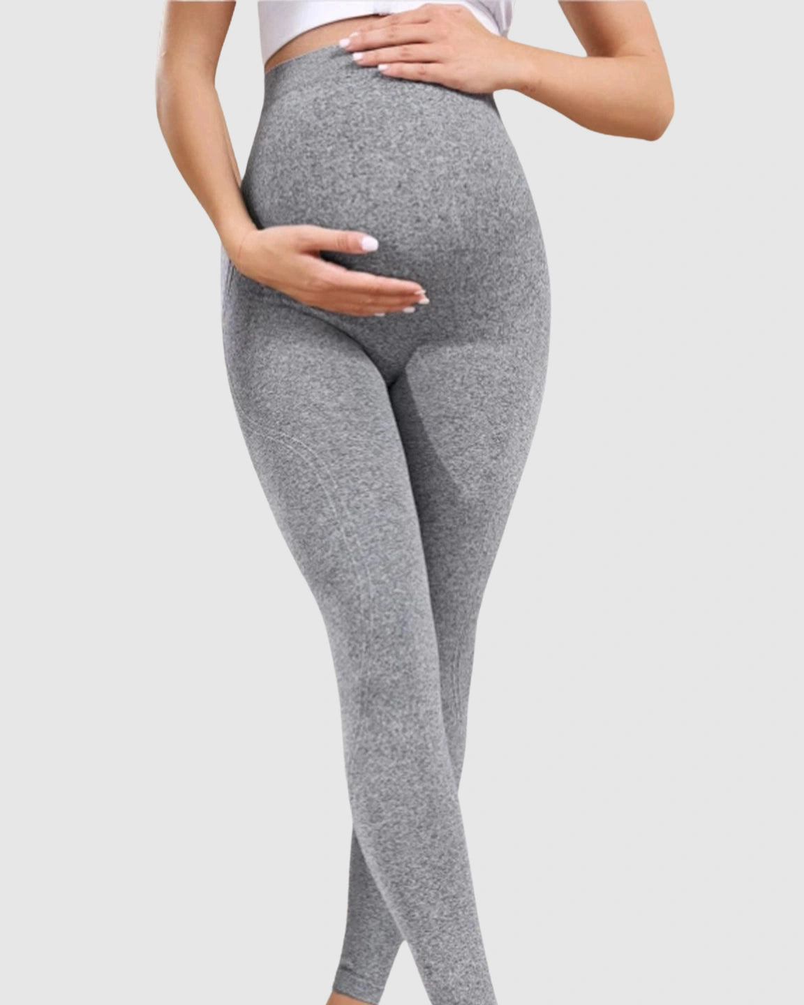 Belly-Support Sculpting Maternity Activewear Leggings