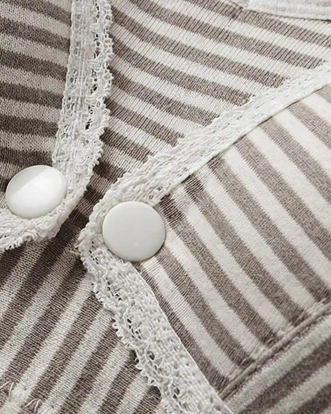 Button-Front Cotton Nursing Bra