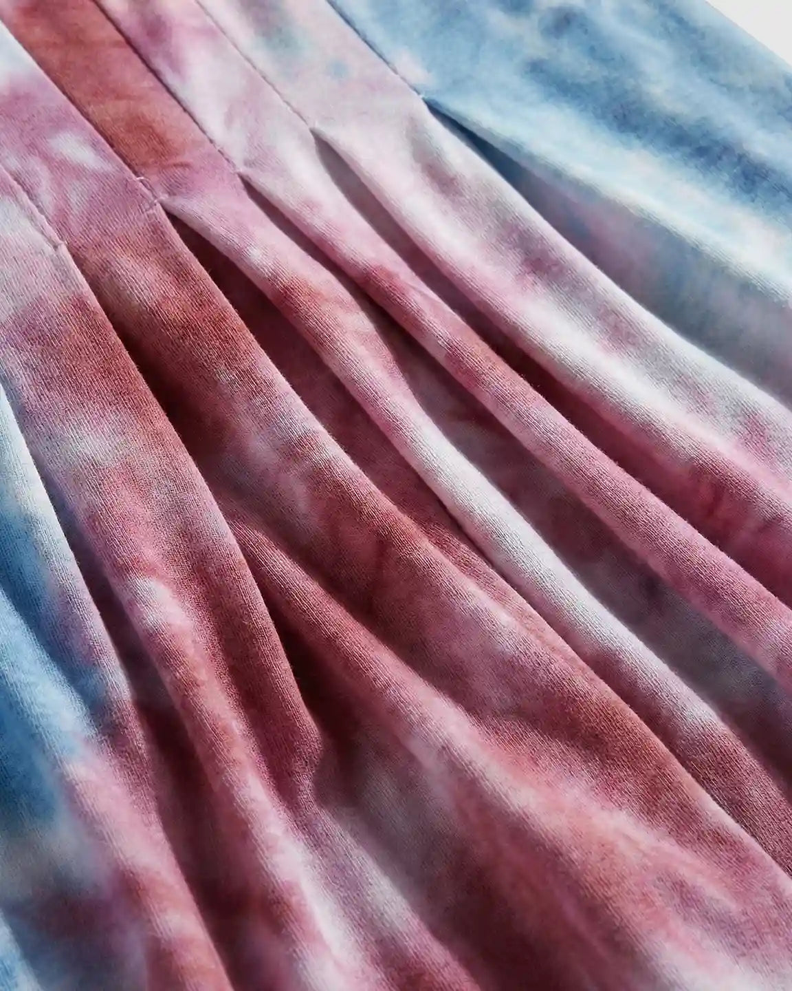 Sleeveless Tie-Dye A-Line Maternity Midi Dress