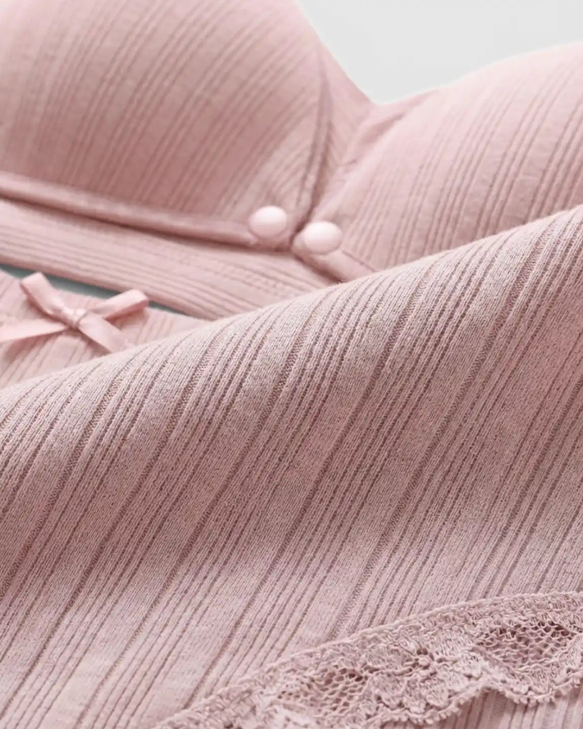 Wire-Free Breathable High-Waist Maternity Nursing Bra & Panty Set