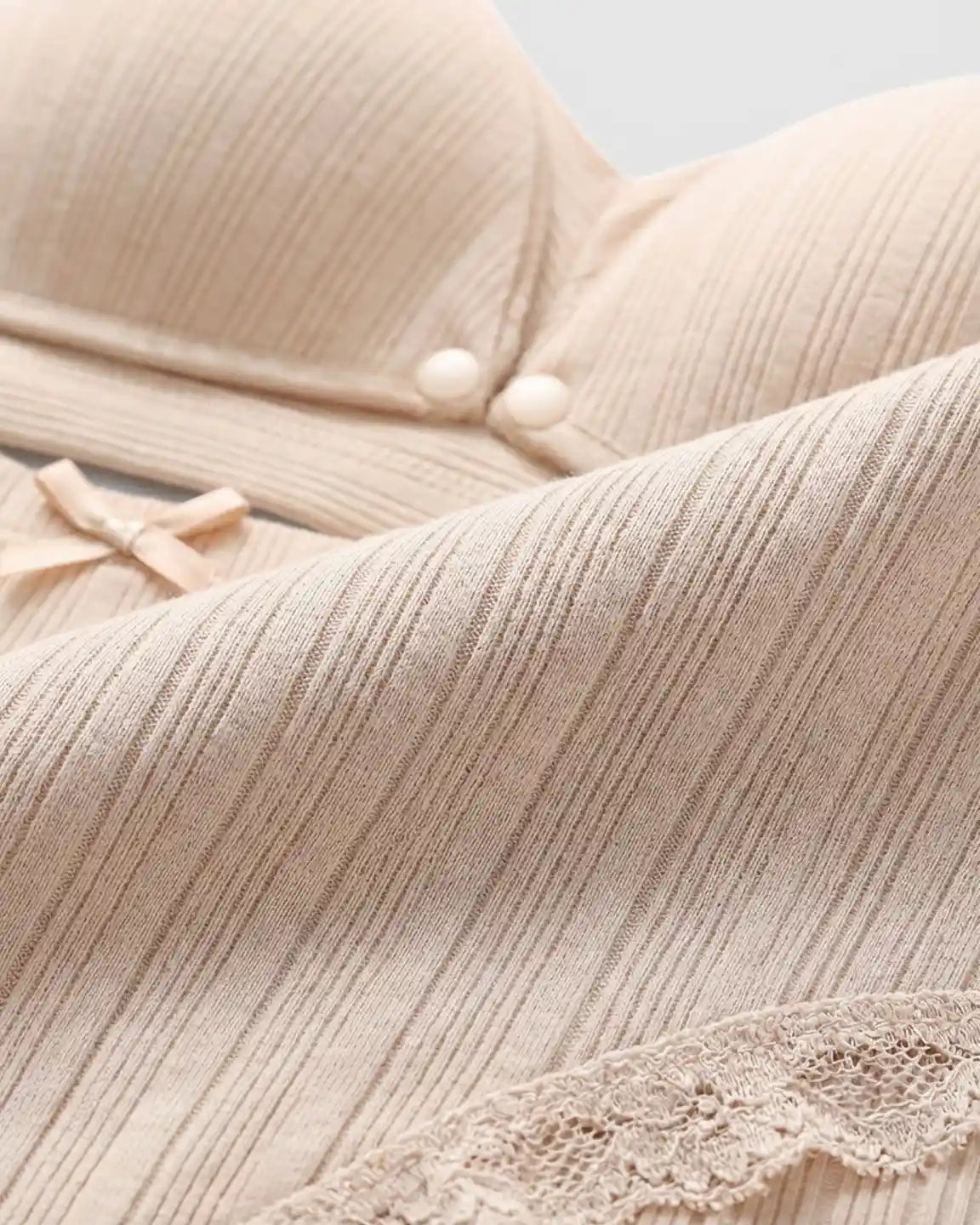 Wire-Free Breathable High-Waist Maternity Nursing Bra & Panty Set