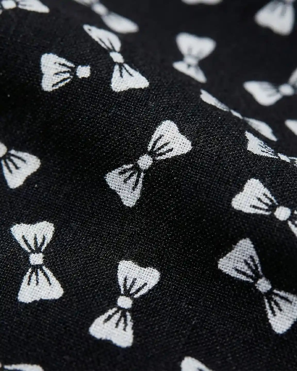 Bow Tie Print Cinched A-Line Maternity Dress