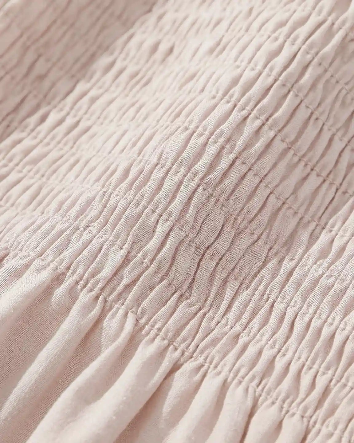 Flared Sleeve Smocked Babydoll Maternity Dress