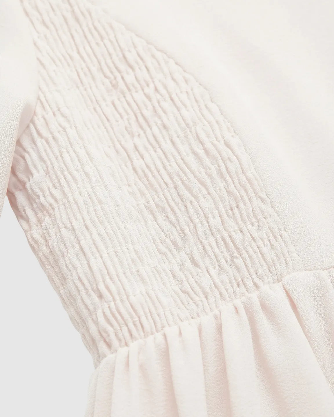 Shirred Ruffle Sleeve Swing Maternity Midi Dress