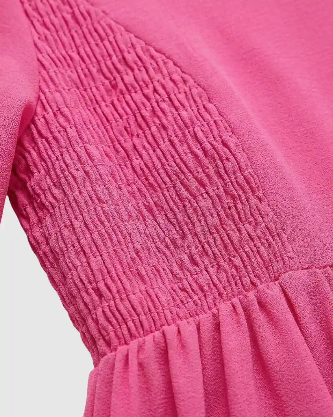 Shirred Ruffle Sleeve Swing Maternity Midi Dress