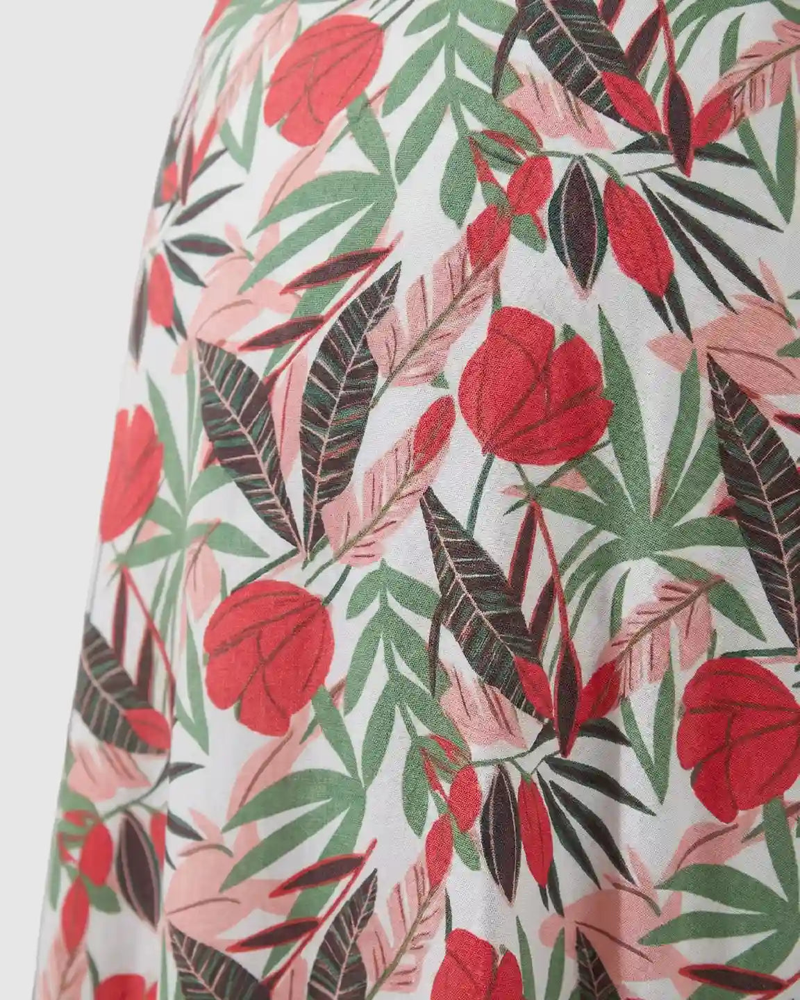 Side Tie Wrap Tropical Floral Maternity Midi Dress