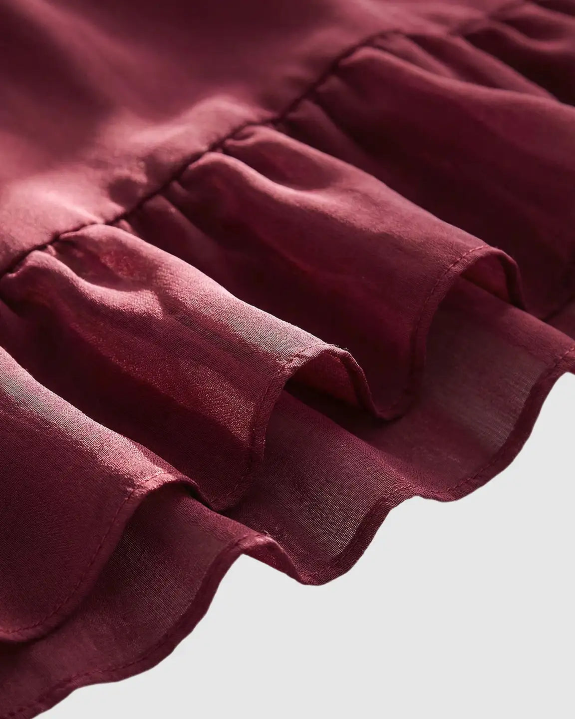 Smocked Square Neck Ruffled Hem Maternity Maxi Dress