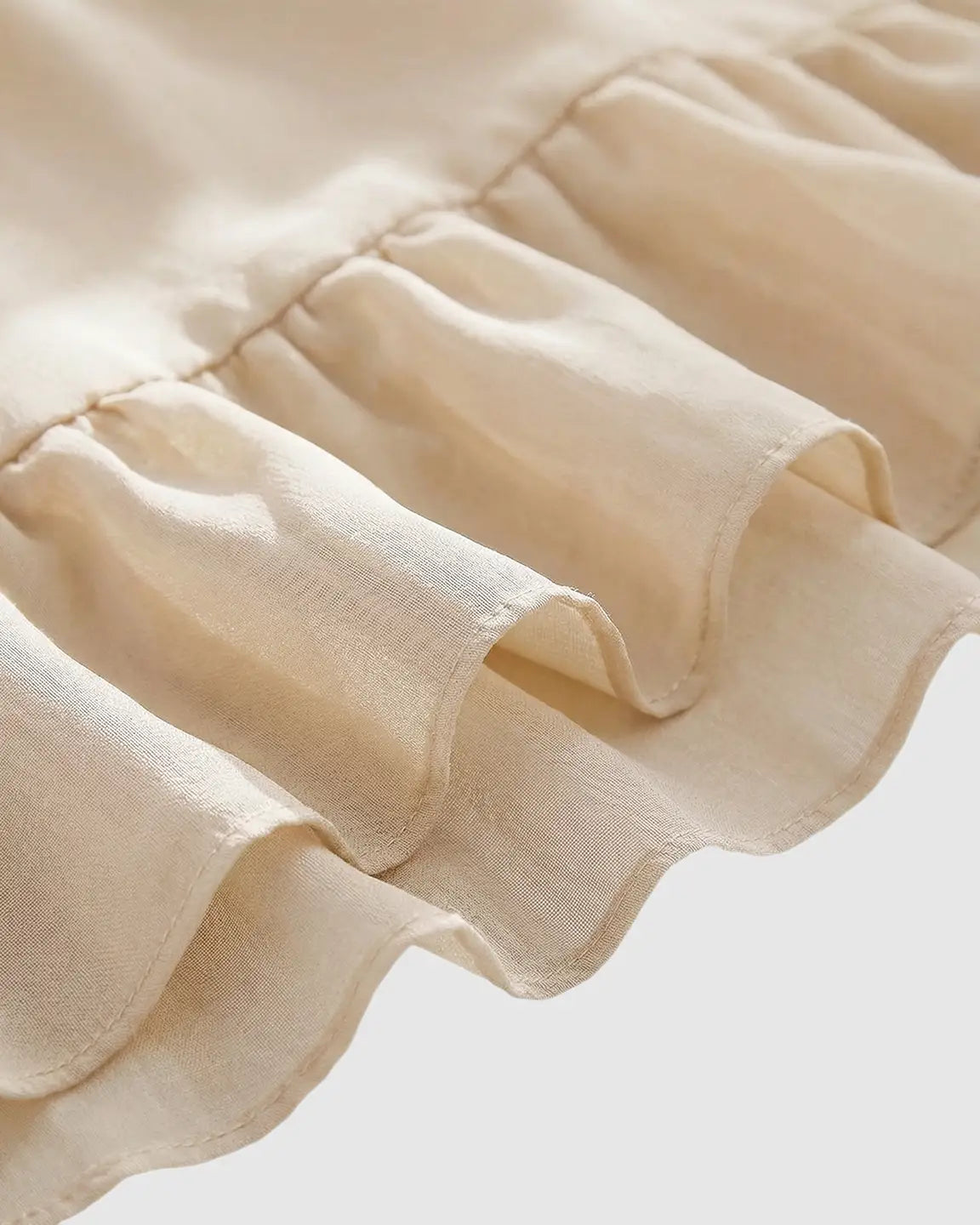 Smocked Square Neck Ruffled Hem Maternity Maxi Dress