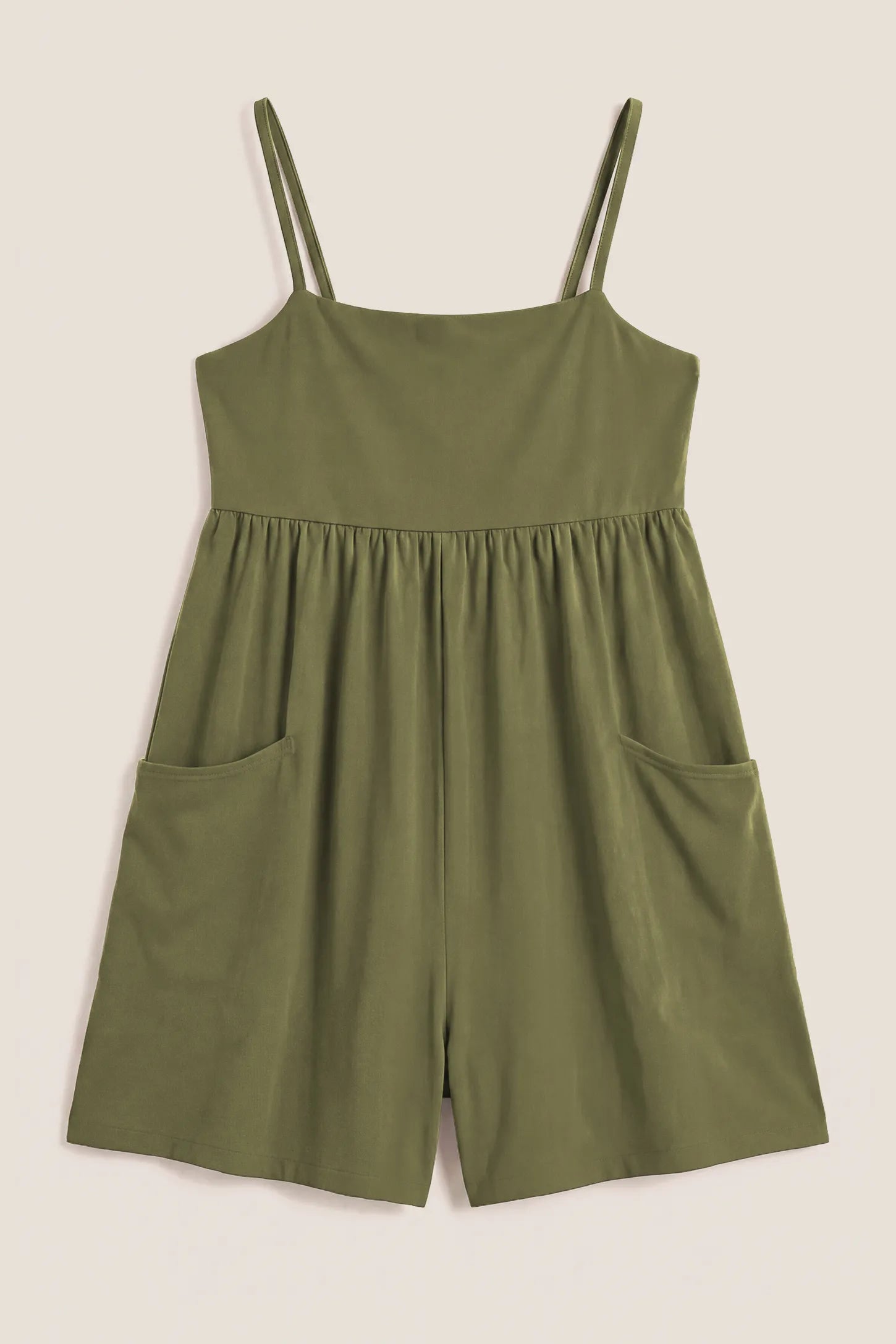 Spaghetti Strap Empire Waist Maternity Romper