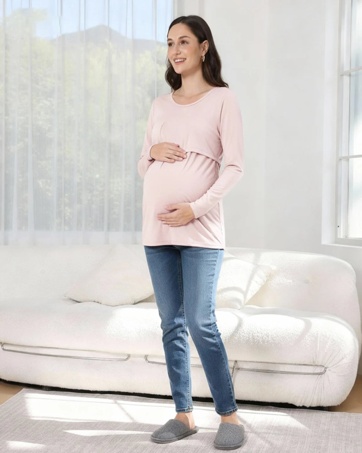 Lift-Up Front Casual Maternity & Nursing Top