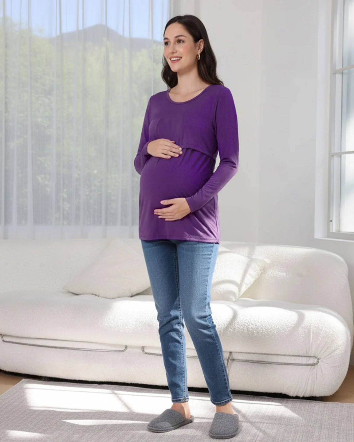 Lift-Up Front Casual Maternity & Nursing Top