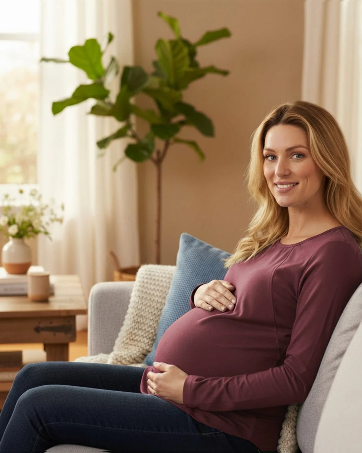 Side-Zip Nursing Access Everyday Maternity Top