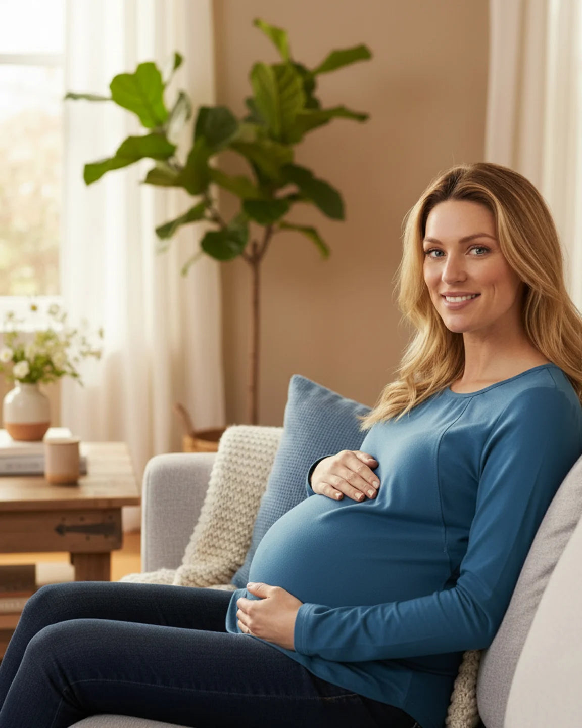 Side-Zip Nursing Access Everyday Maternity Top