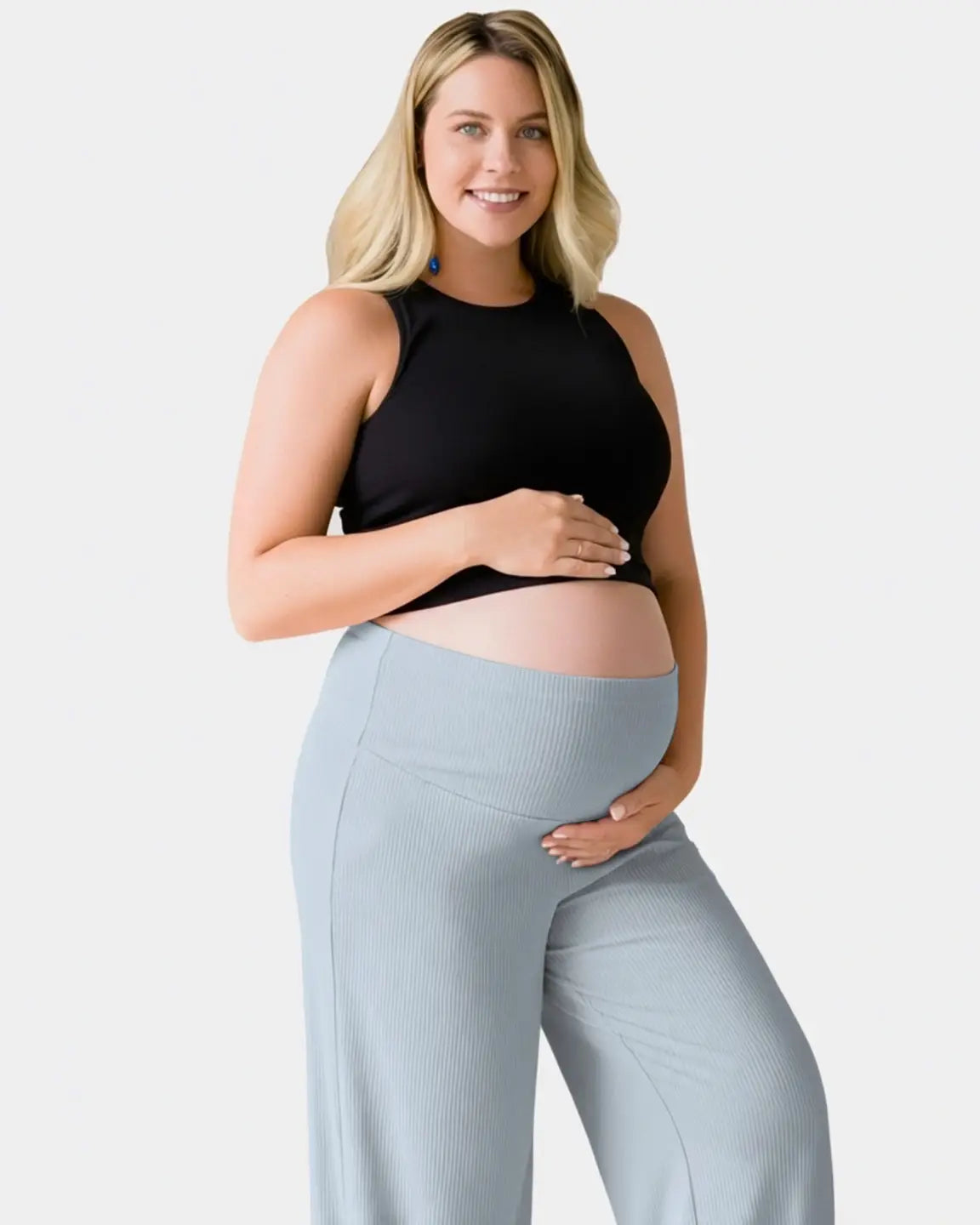 Soft Wide-Leg Stretch Maternity Pants