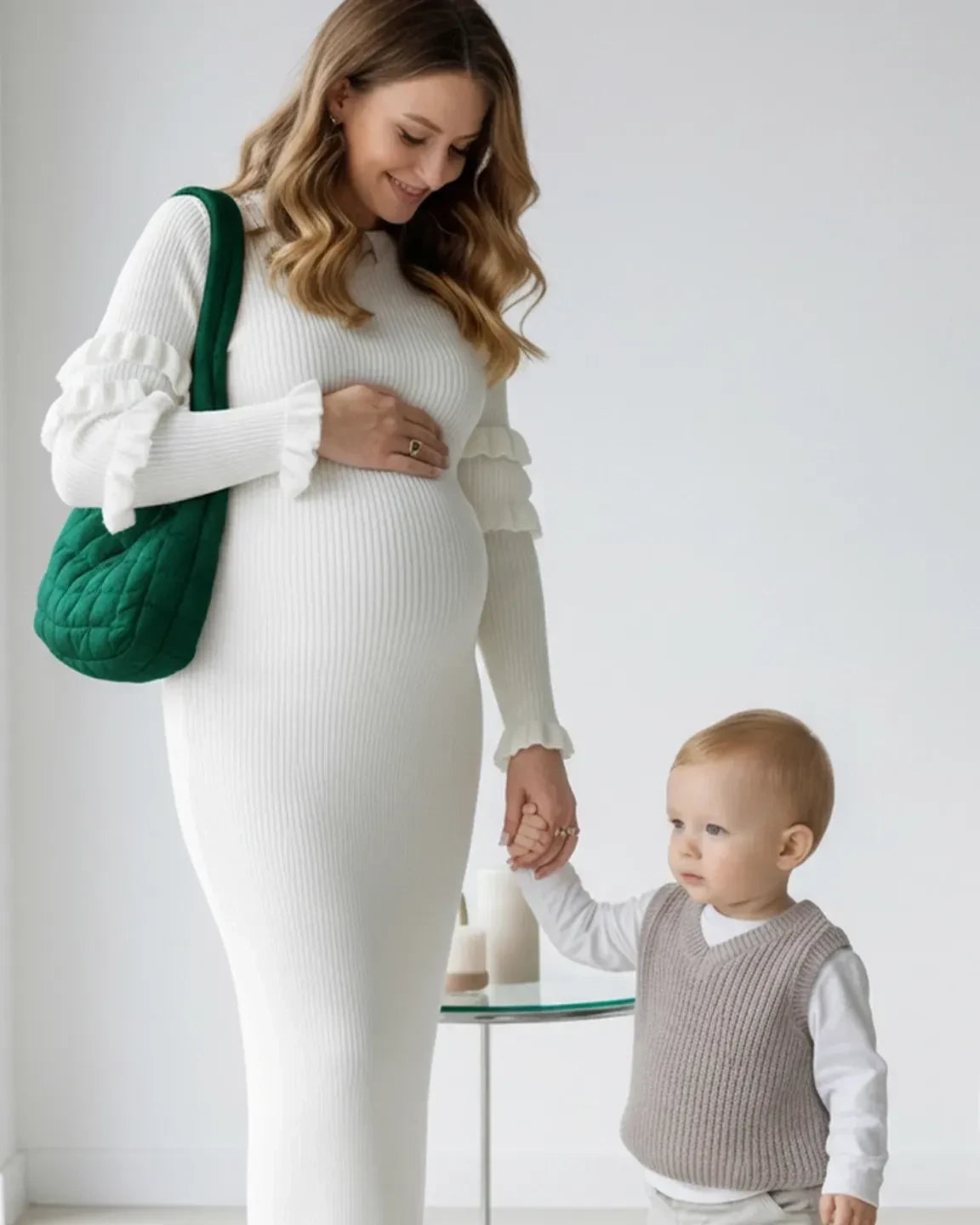 Plush Quilted Diaper Bag