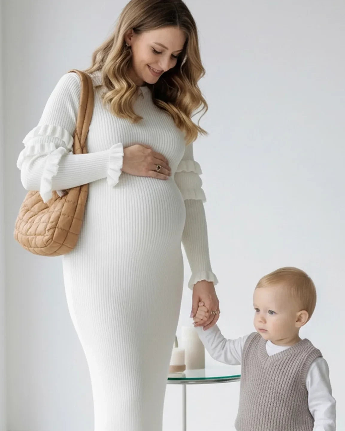 Plush Quilted Diaper Bag