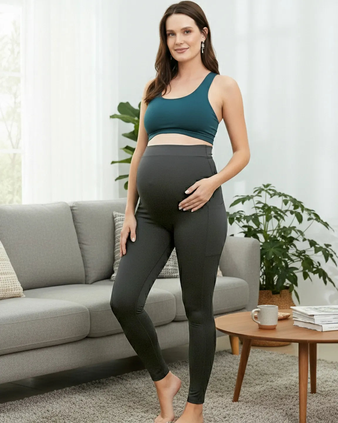 Support Panel Over-Belly Skinny Fit Maternity Leggings