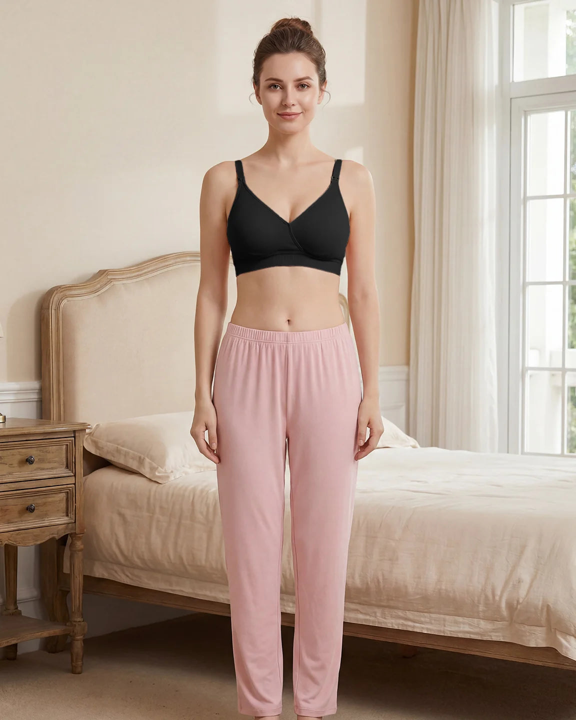 Seamless Cross-Front Wireless Nursing Bra