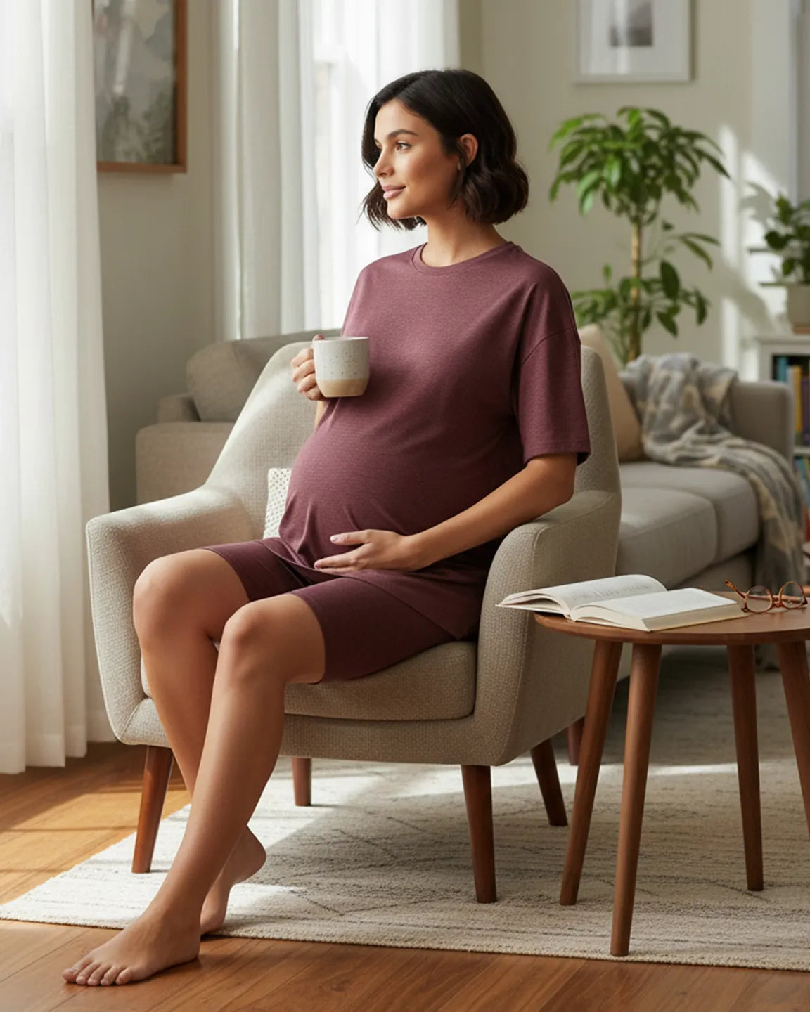 Ultra-Soft Oversized Maternity Loungewear Set