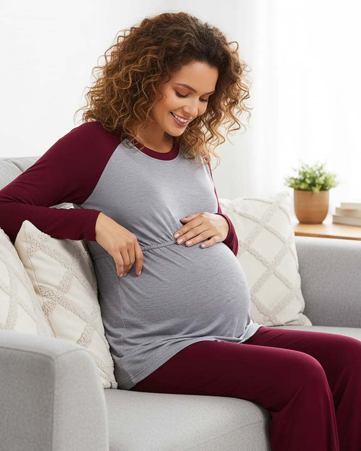 Soft Stretch Nursing Maternity Sleepwear Set