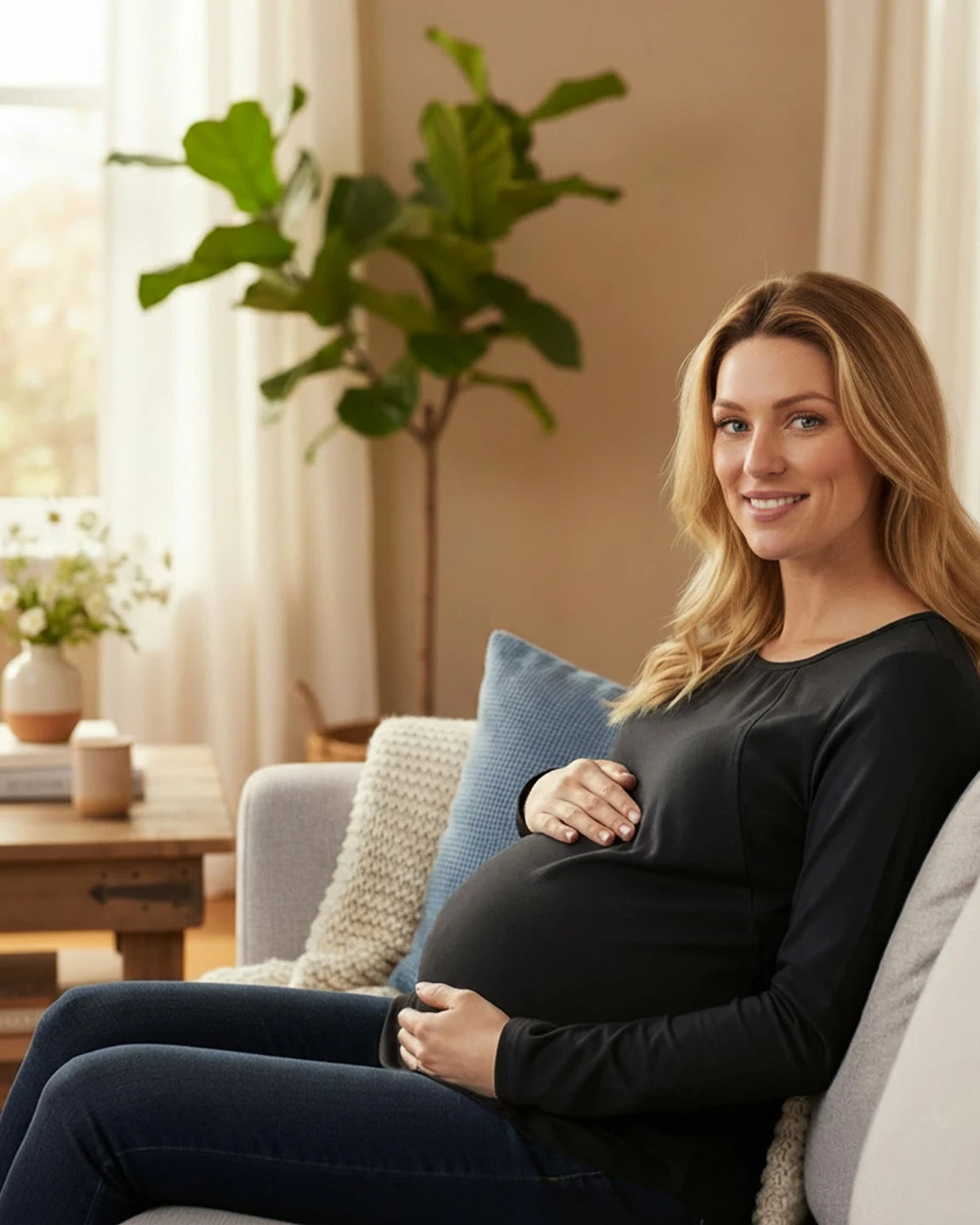 Side-Zip Nursing Access Everyday Maternity Top