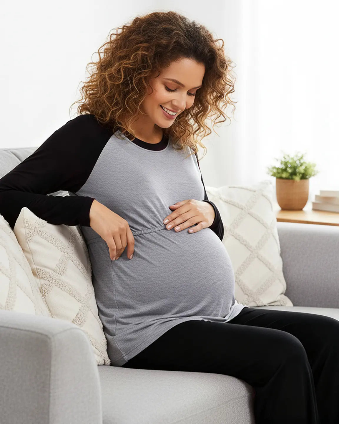 Soft Stretch Nursing Maternity Sleepwear Set