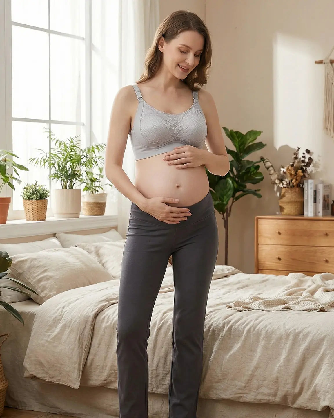 One-Piece Lace Breastfeeding Bra