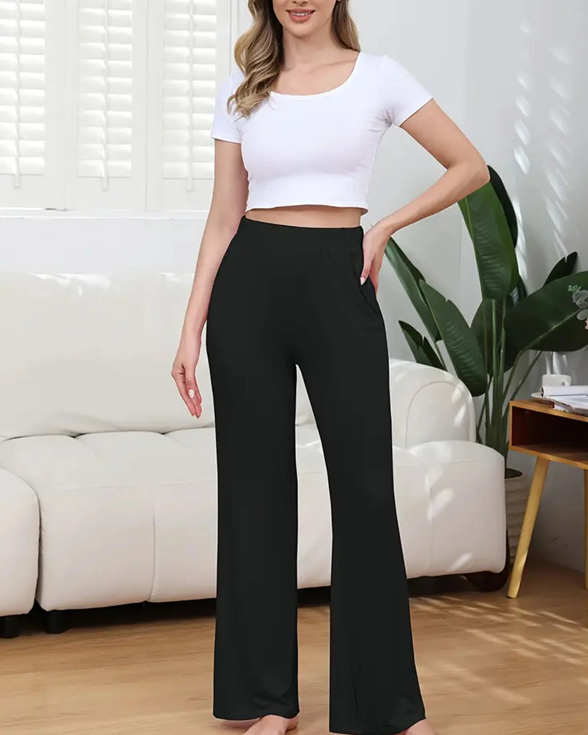 Stretch Flared with Pockets Maternity Pants