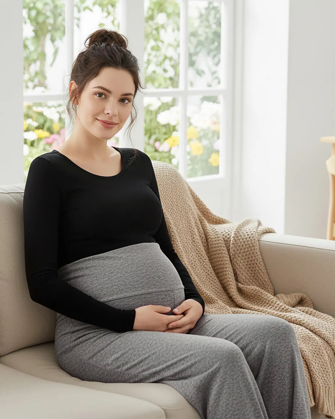 Soft Fleece Relaxed Maternity Pants