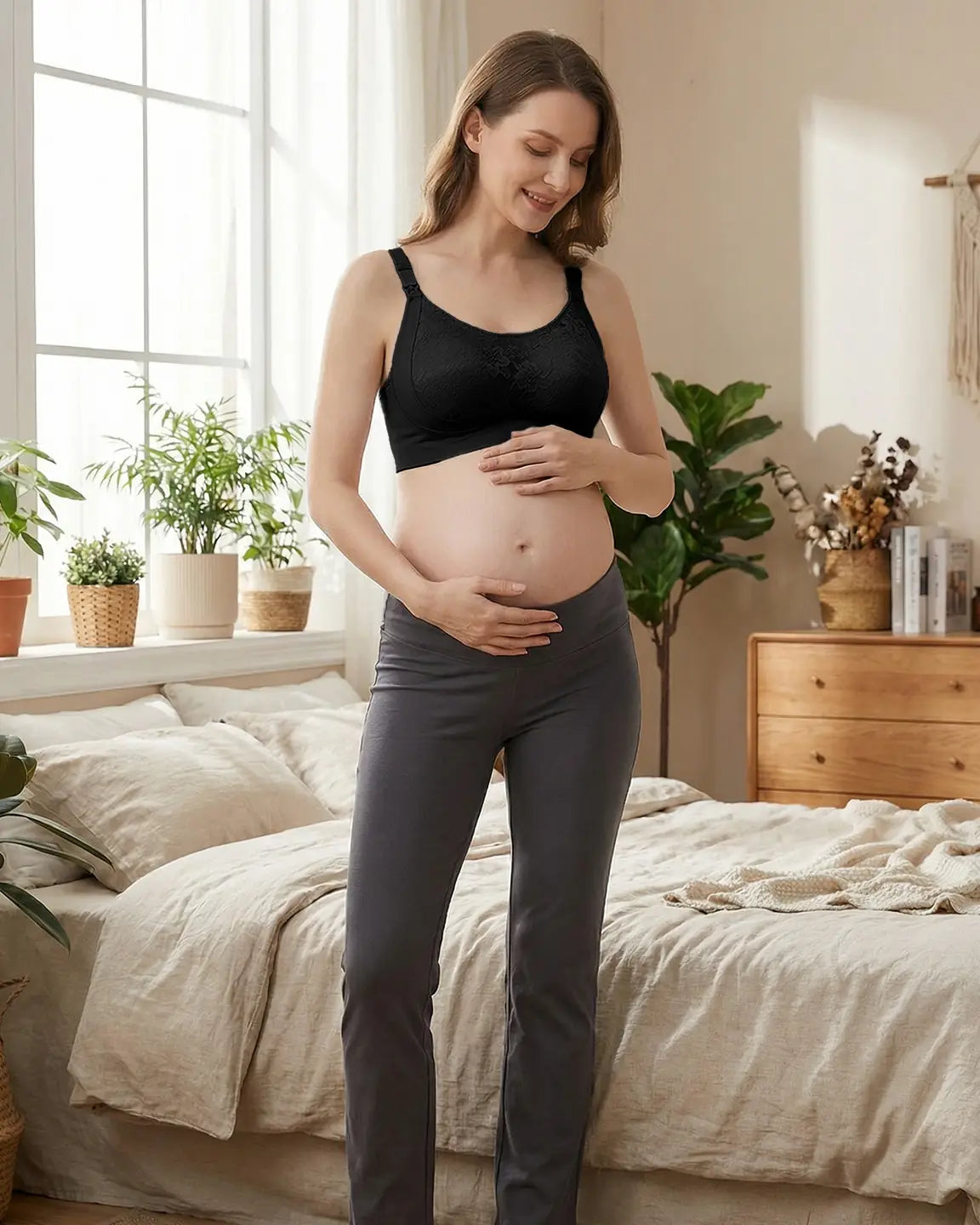 One-Piece Lace Breastfeeding Bra