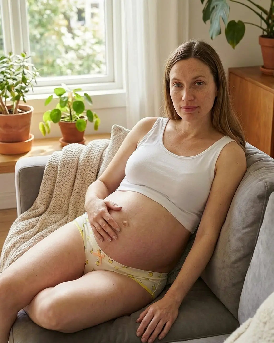 Pure Cotton V-Shaped Maternity Panties