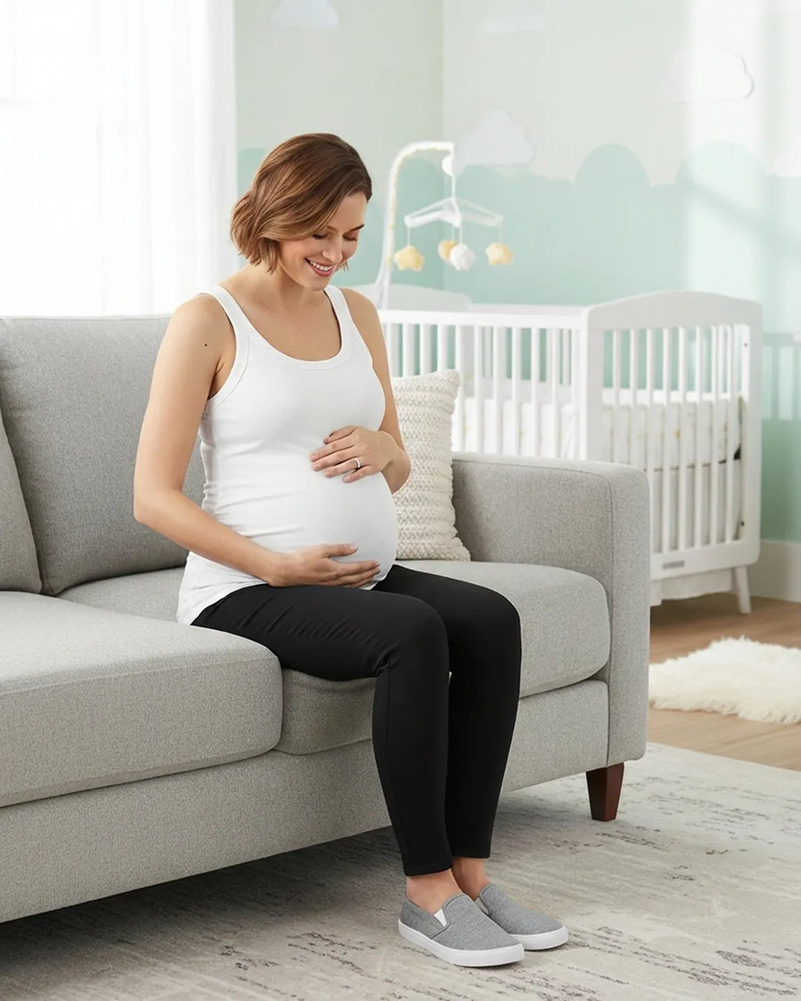 Scoop Neck Slim Fit Maternity & Nursing Tank Top