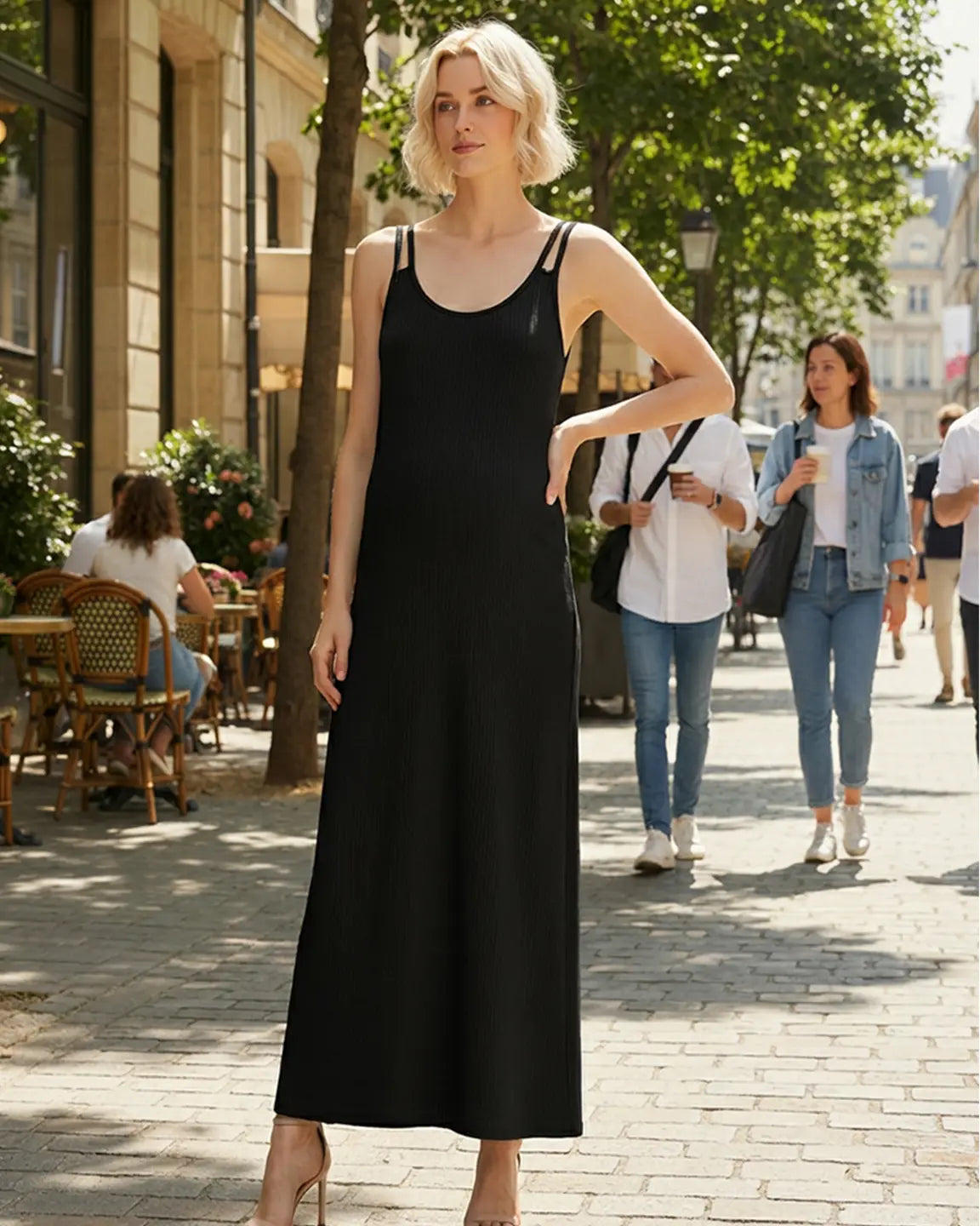 Double Shoulder Straps Everyday Maternity Dress