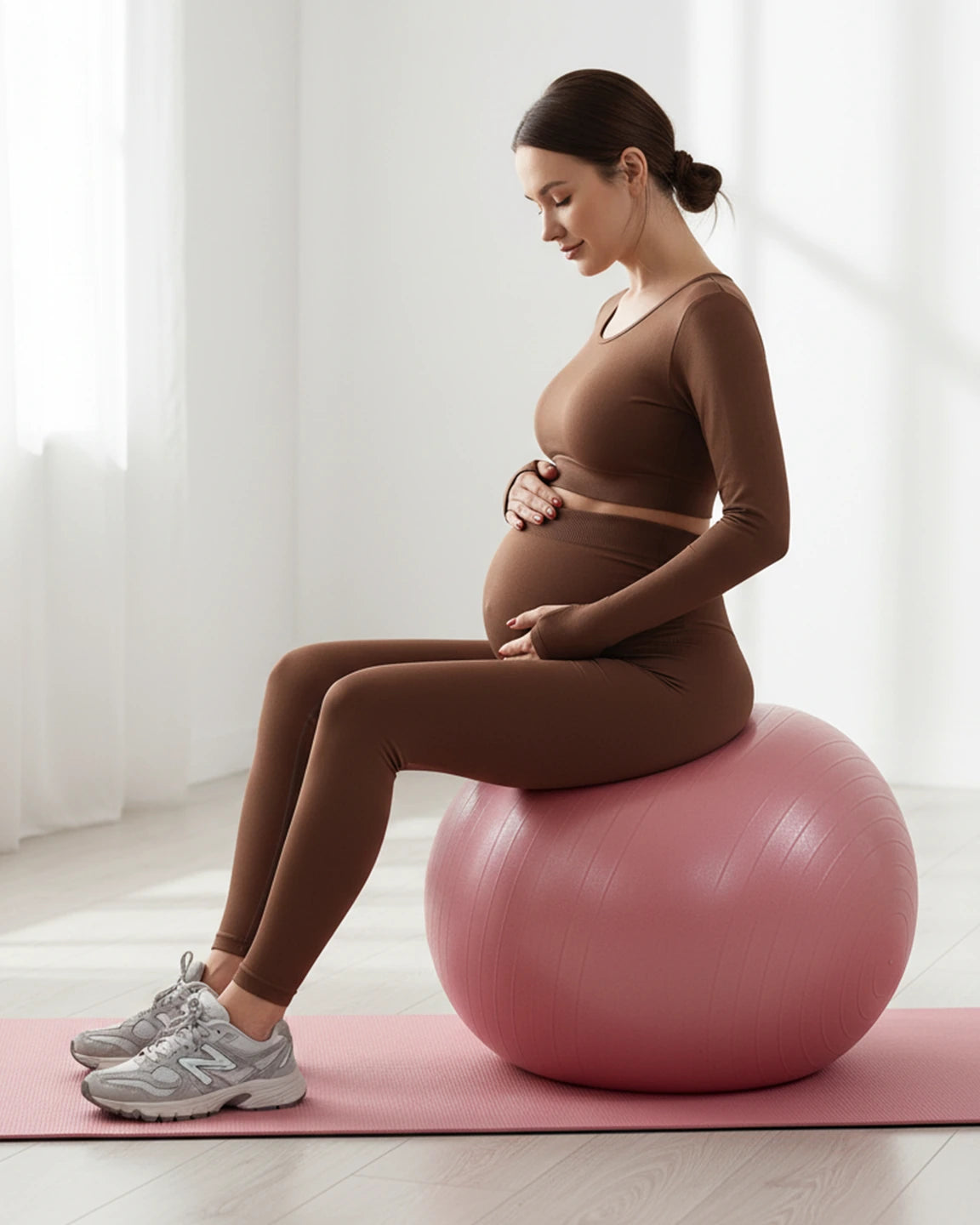 Moisture-Wicking Sporty Slim Fit Maternity Activewear Set