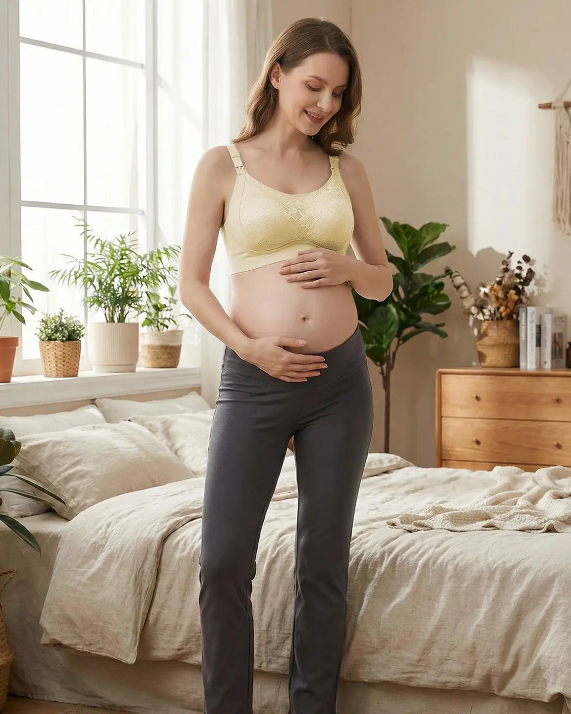 One-Piece Lace Breastfeeding Bra