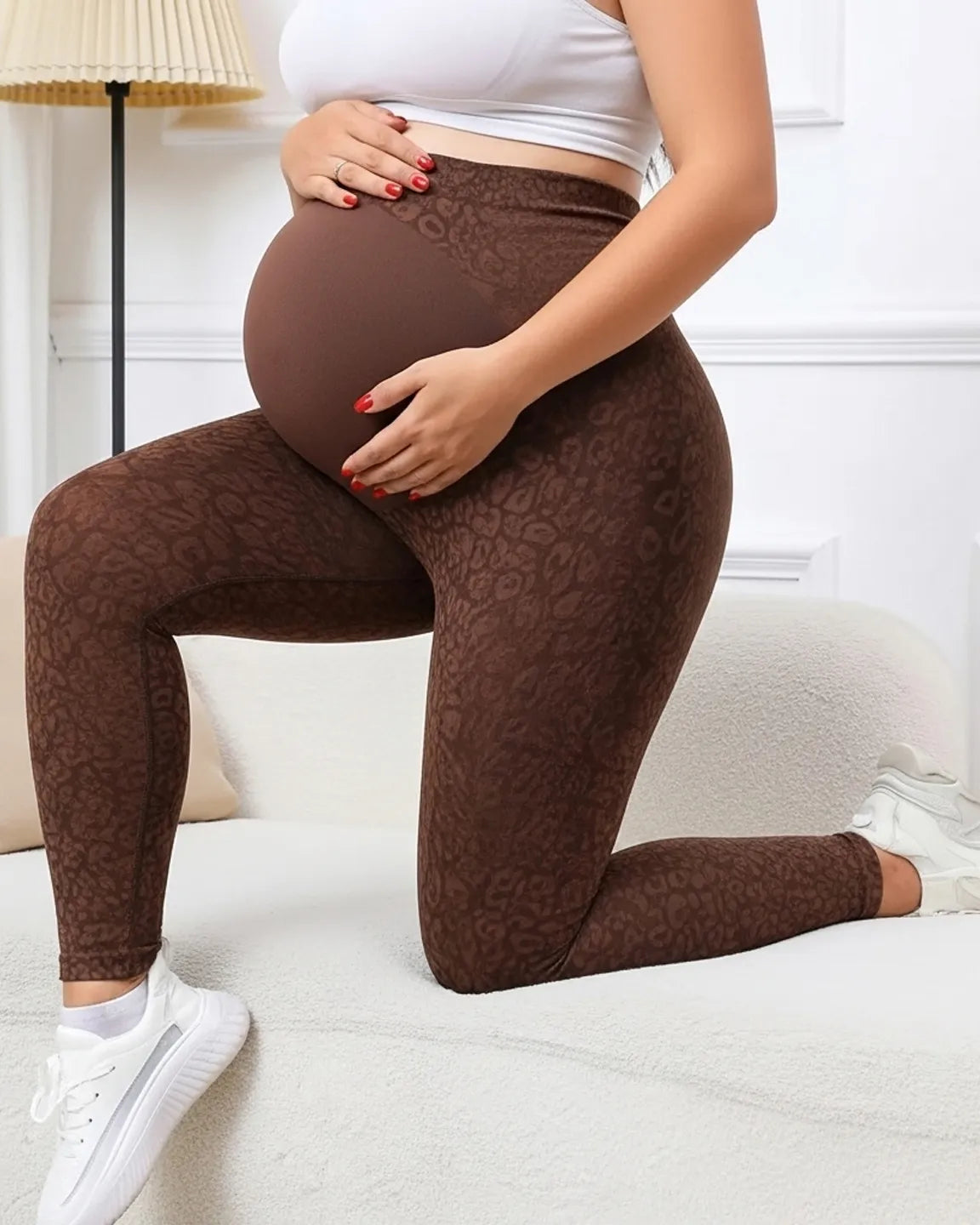 High-waisted Printed Maternity Leggings