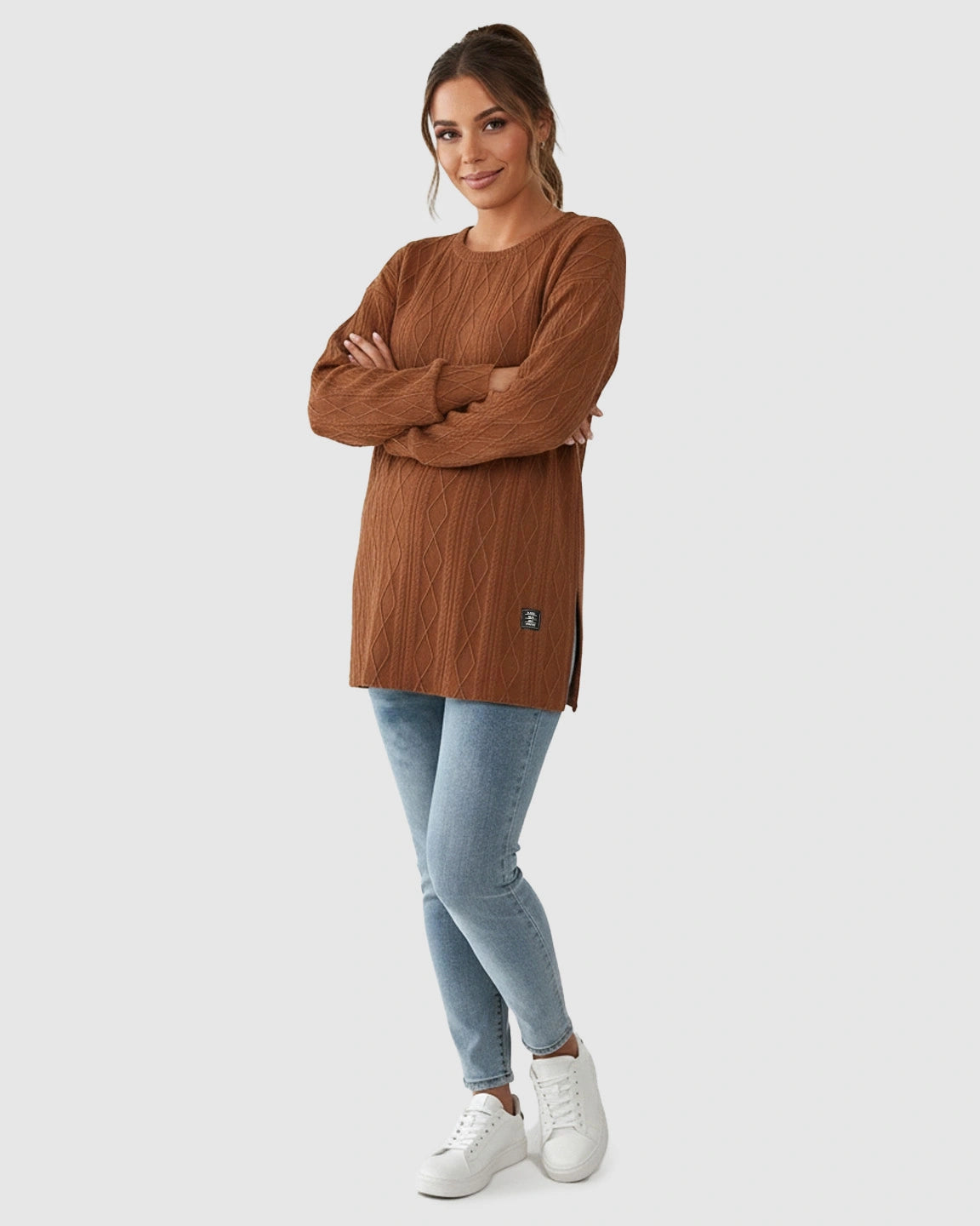 Elegant Textured Loose Fit Maternity Top