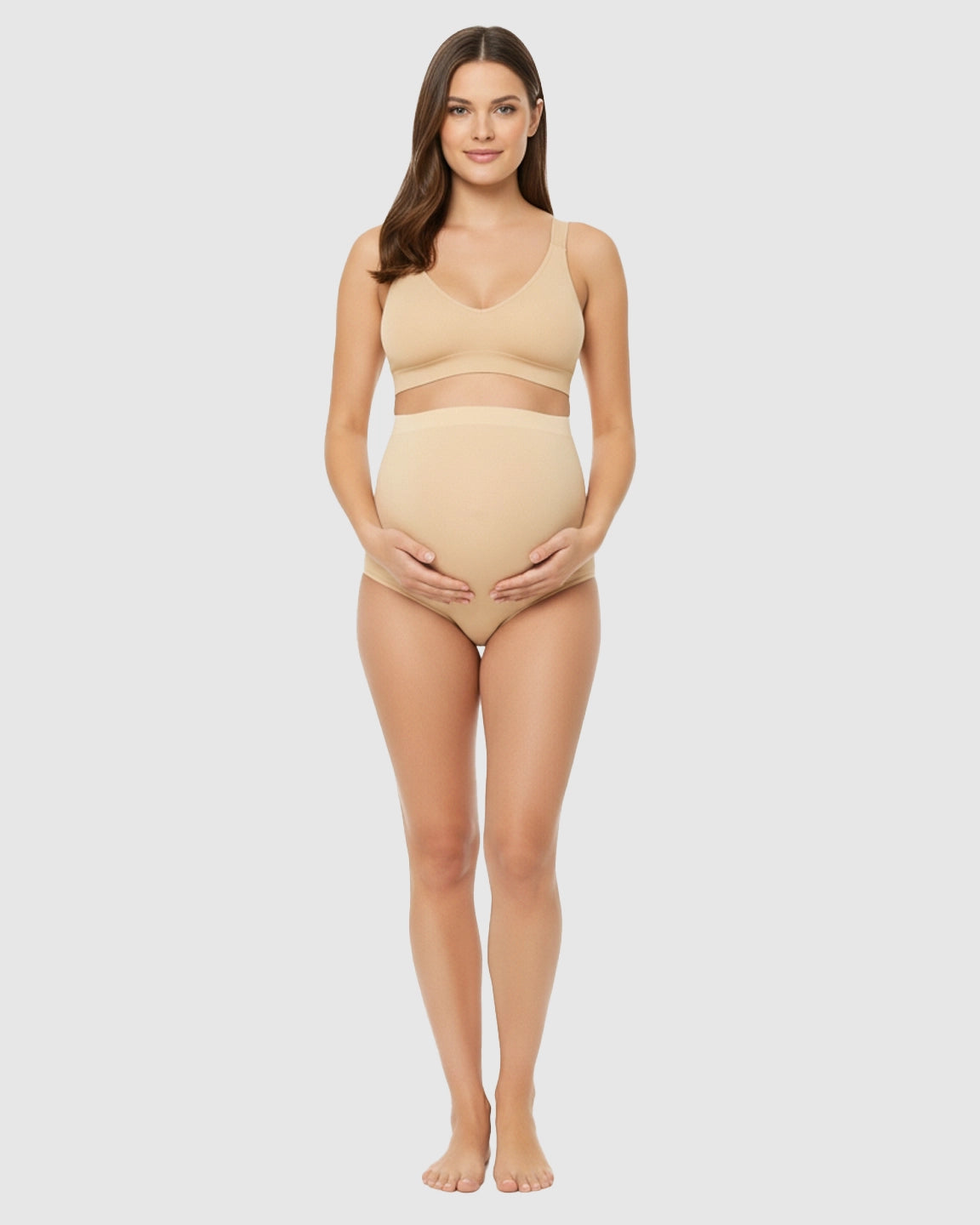 High-Waist Seamless Belly-Support Maternity Underwear