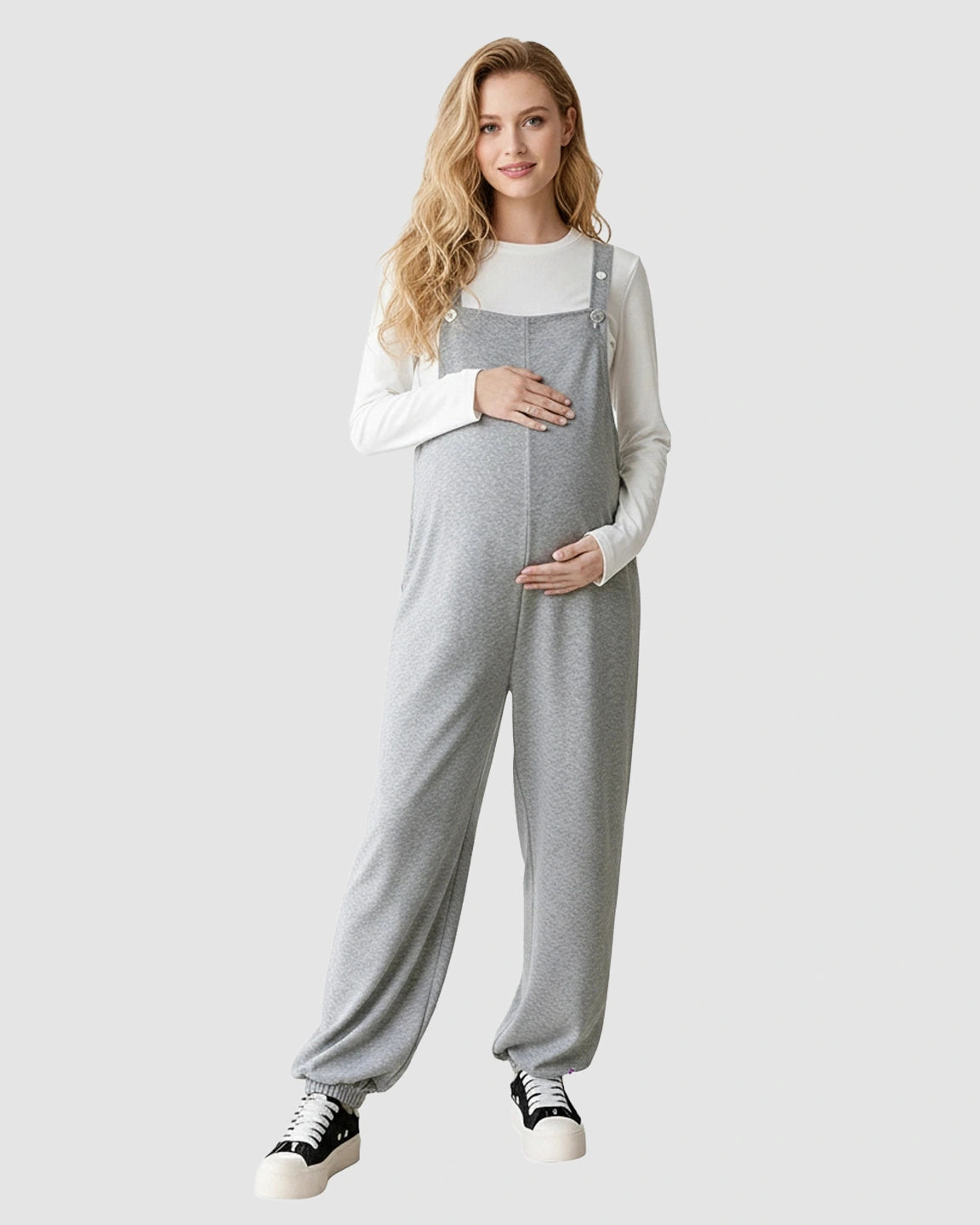 Relaxed Fit Suspender Maternity Jumpsuit