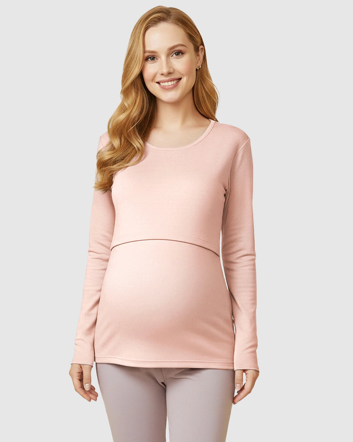 Nursing Access Long Sleeve Thermal Underwear Set