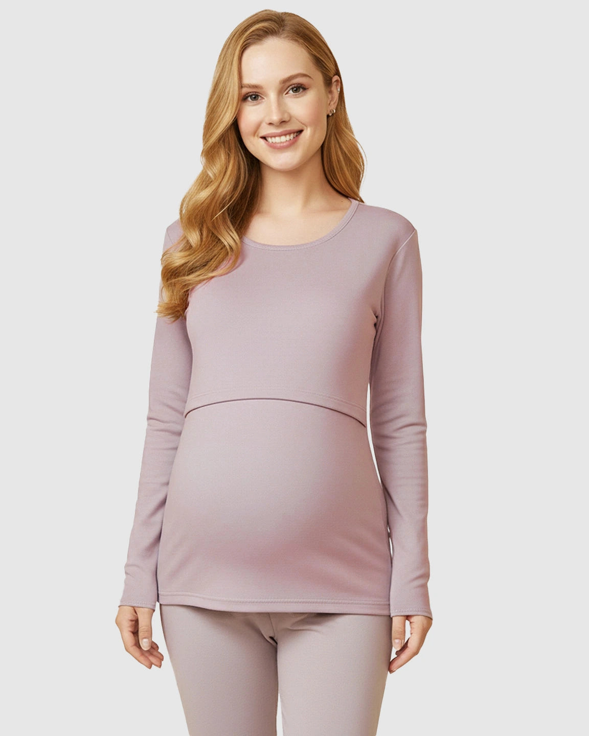 Nursing Access Long Sleeve Thermal Underwear Set