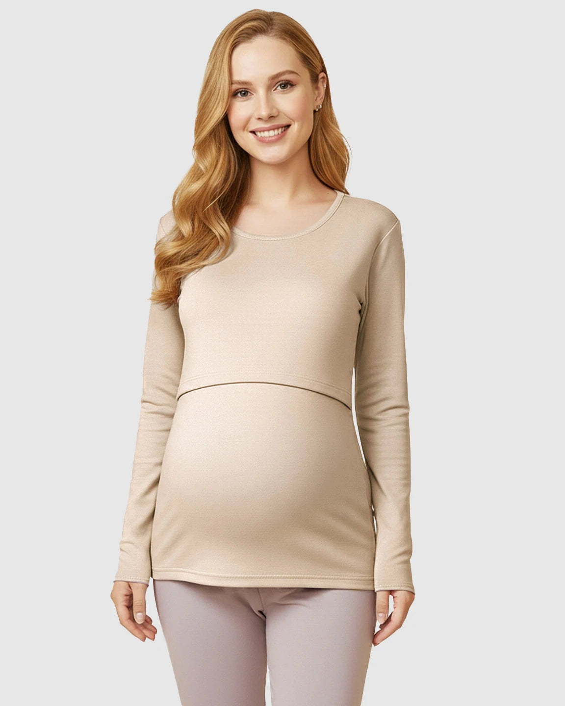 Nursing Access Long Sleeve Thermal Underwear Set