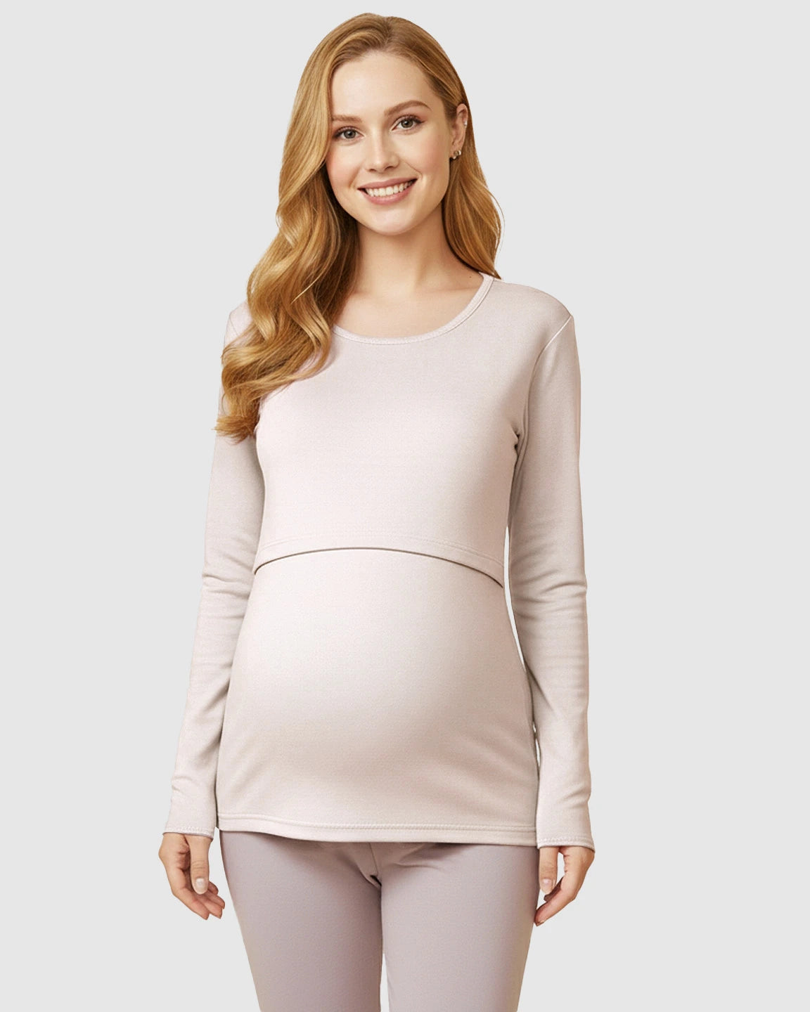 Nursing Access Long Sleeve Thermal Underwear Set