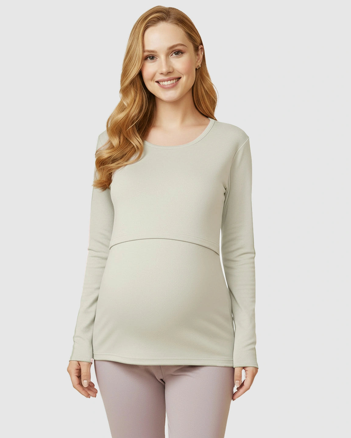 Nursing Access Long Sleeve Thermal Underwear Set