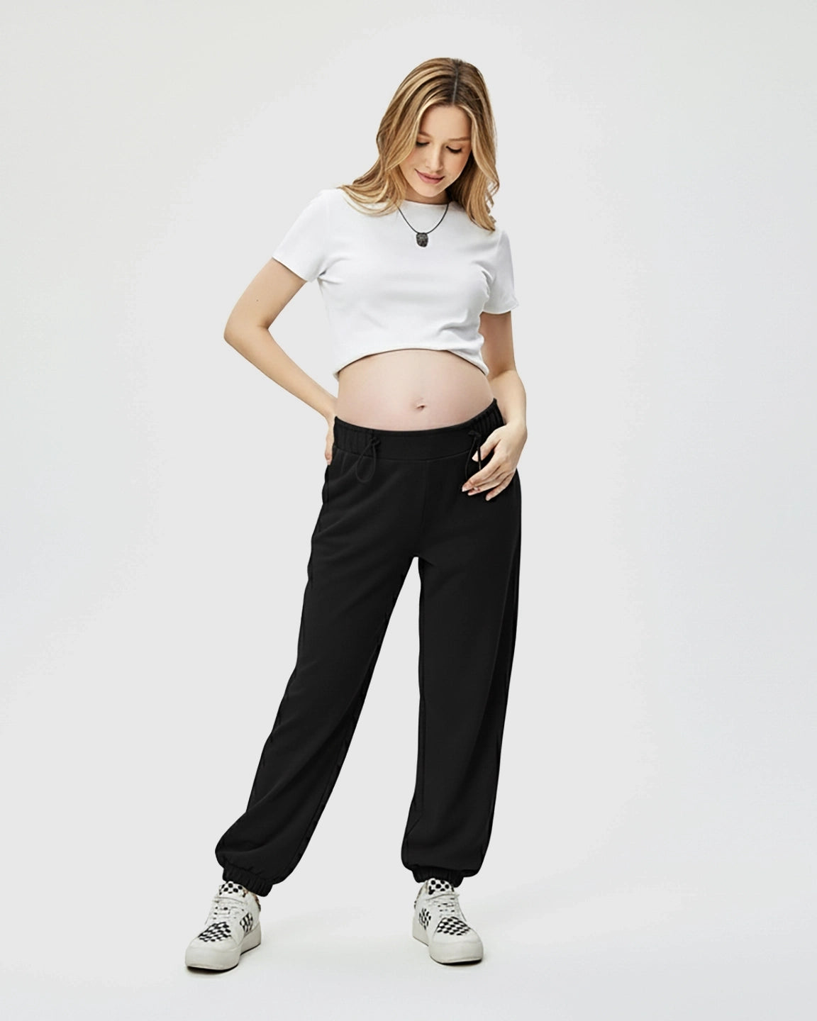 Bump-Friendly High-Rise Maternity Joggers