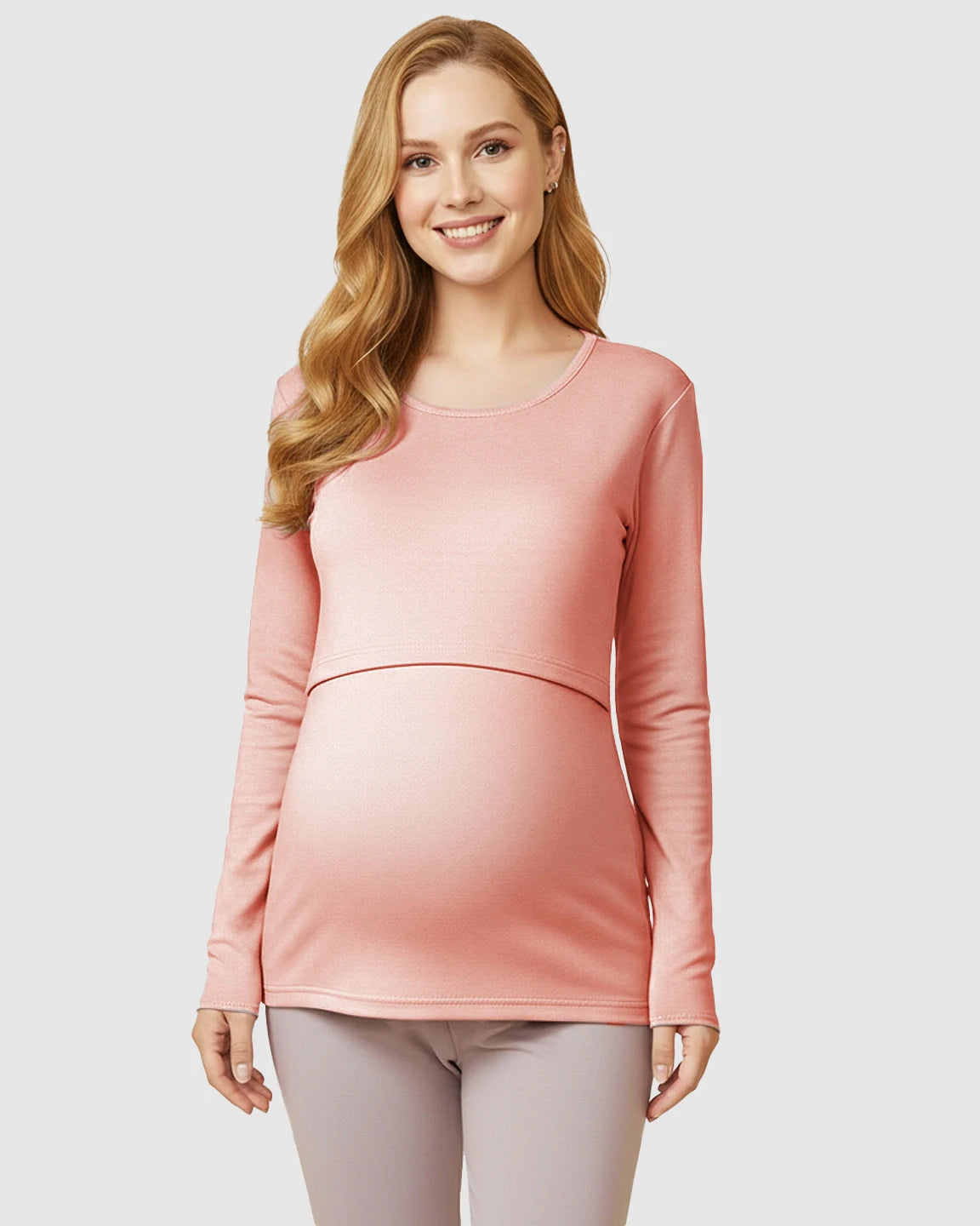 Nursing Access Long Sleeve Thermal Underwear Set