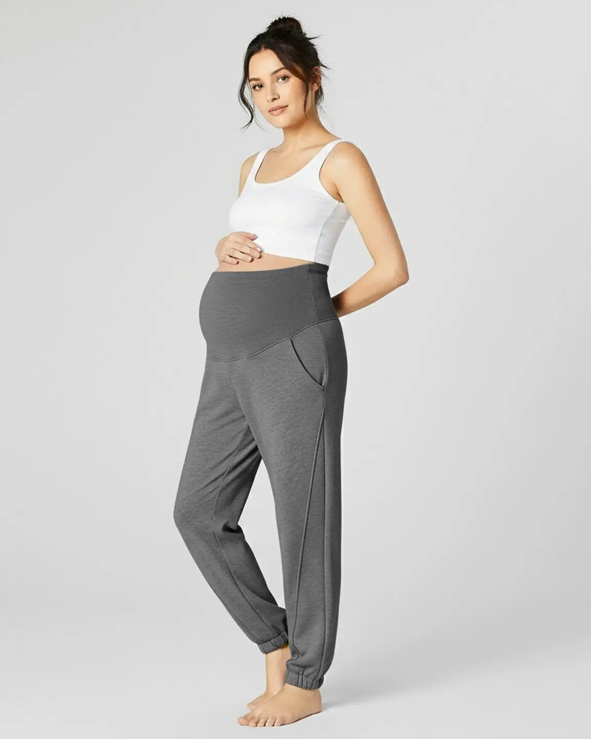 Relaxed Fit Over Belly Maternity Joggers
