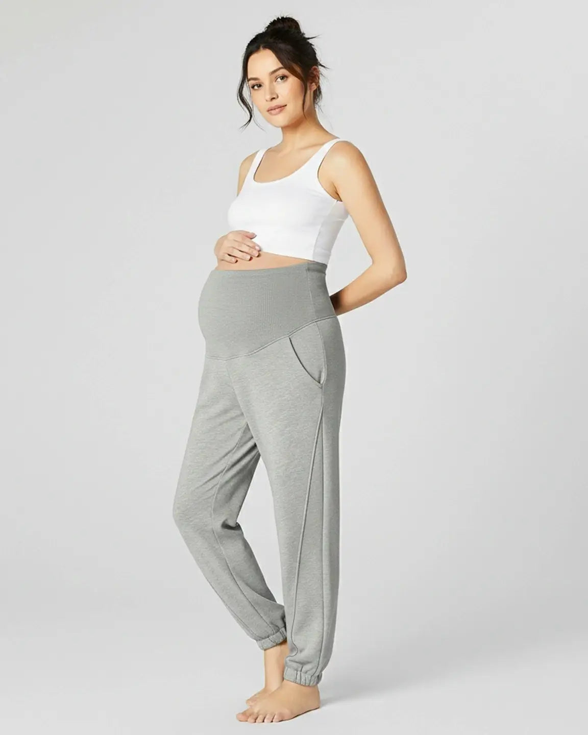 Relaxed Fit Over Belly Maternity Joggers