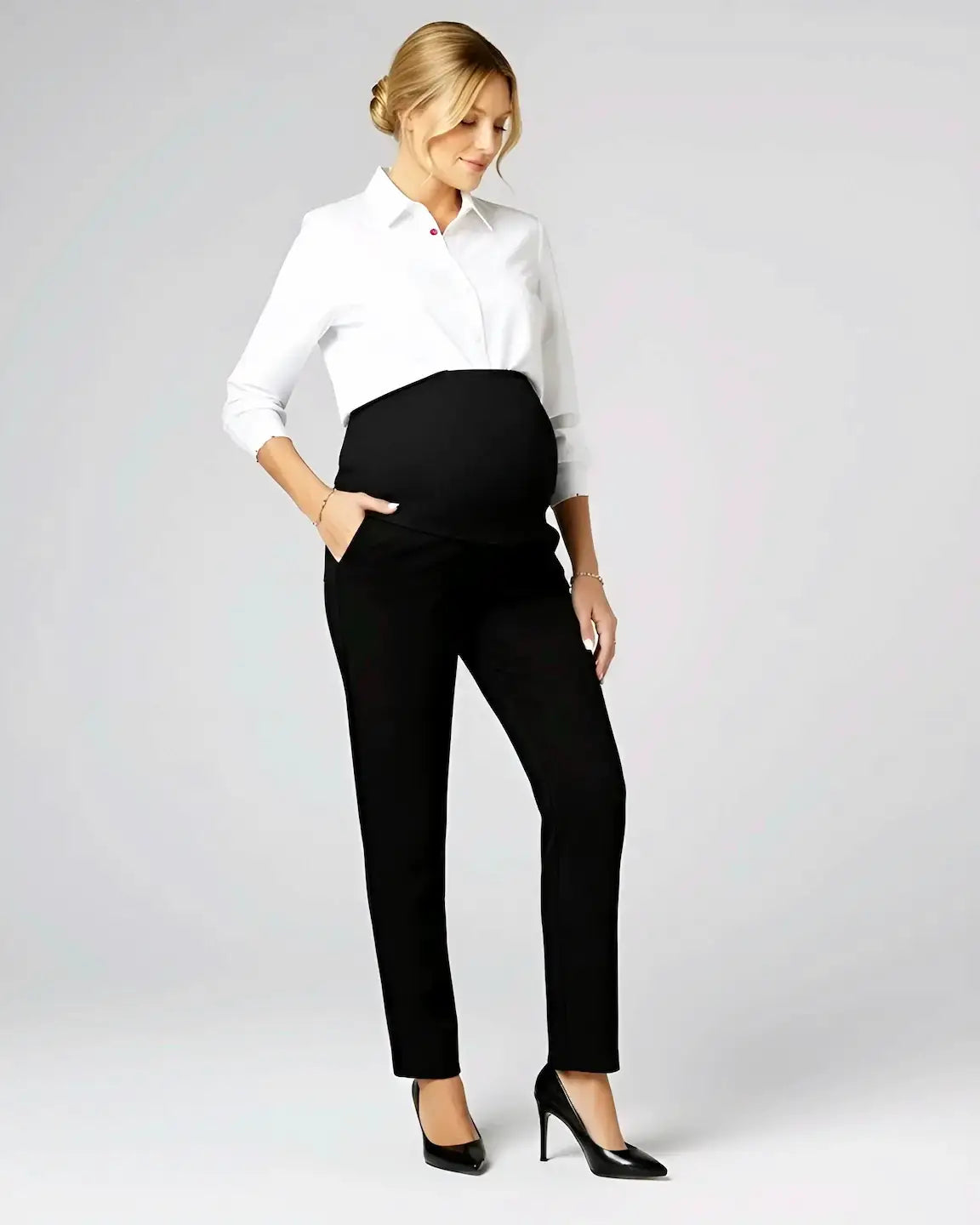 Stretch Over The Belly Maternity Dress Pants