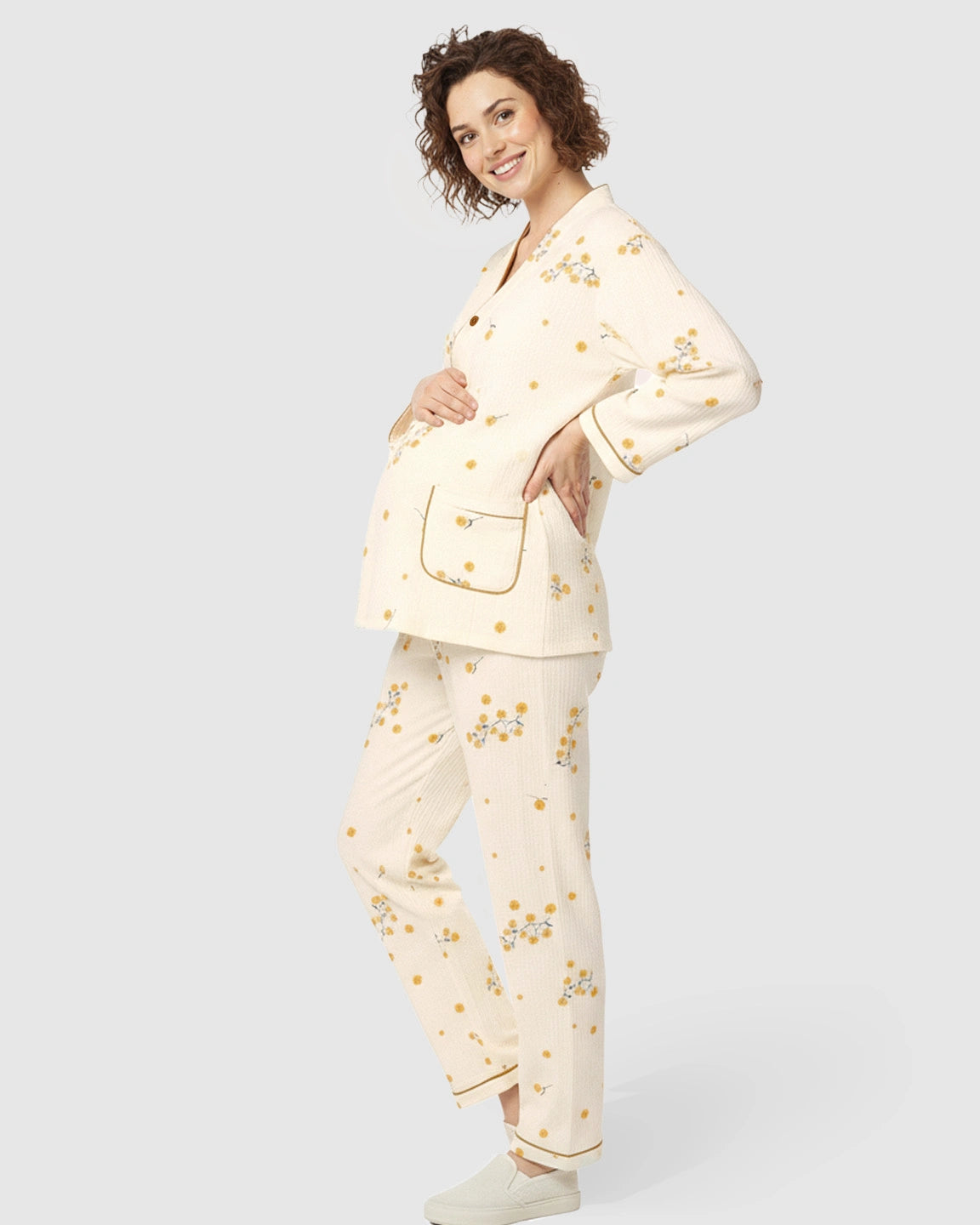 Lightweight Cotton Muslin Japanese Kimono-Style Lounge Set